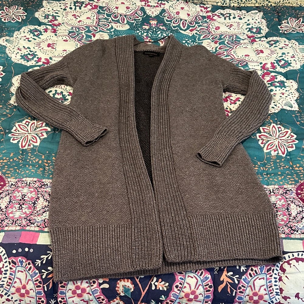 Banana Republic Women's Charcoal Open-Front Cardigan